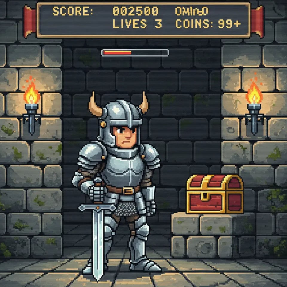 RPG Dungeon 16-Bit Pixel Scene