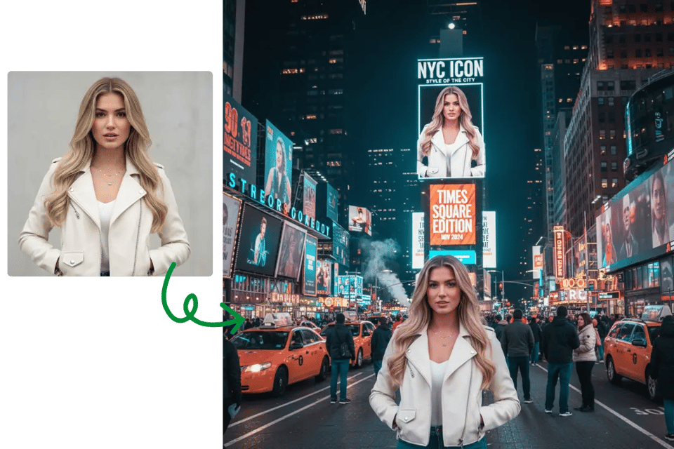 Consistent AI Editing for Your Times Square Selfie