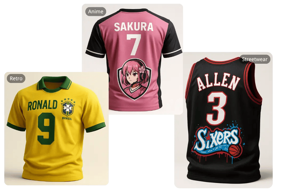 Creative AI Jersey Styles — Retro, Anime & Streetwear