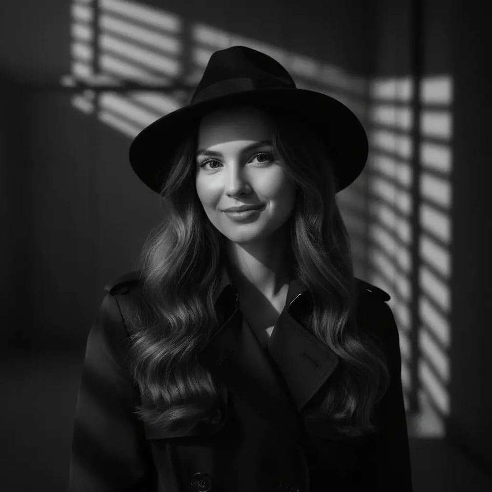 Black-and-White Cinematic Headshot