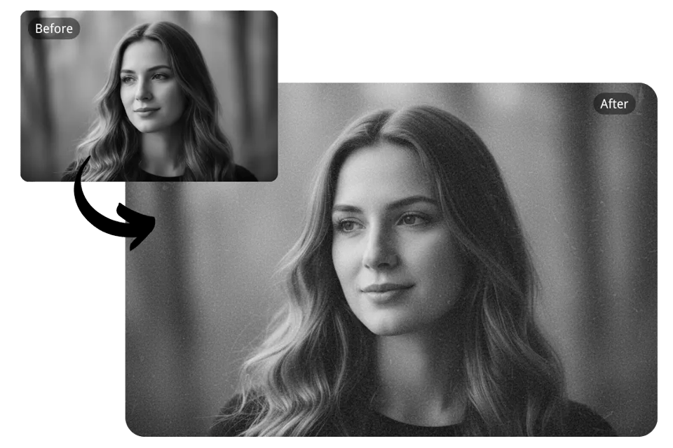 Create Timeless Monochrome Looks with Grain Filter and Black & White Filter