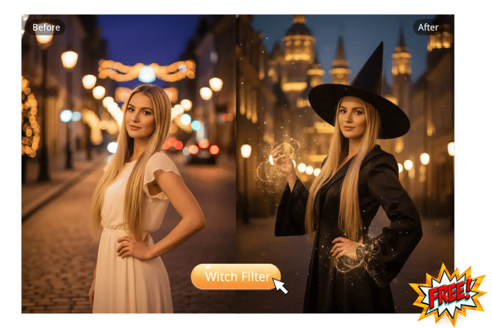 One-Click Witch Filter Experience — Fast & Free Online