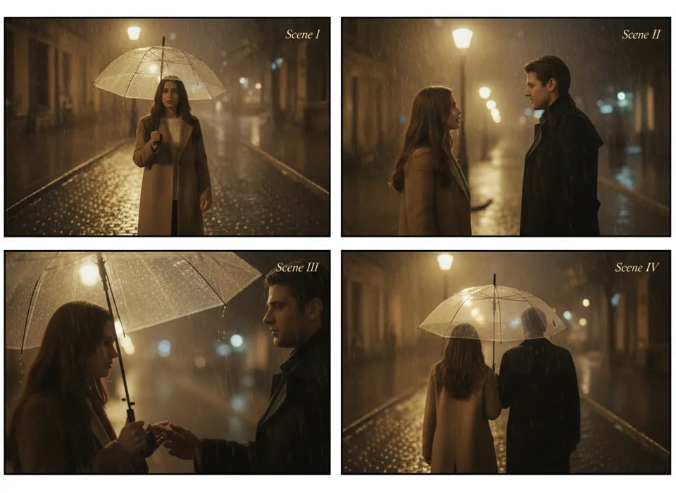 💞 Romantic Cinematic Storyboard Style