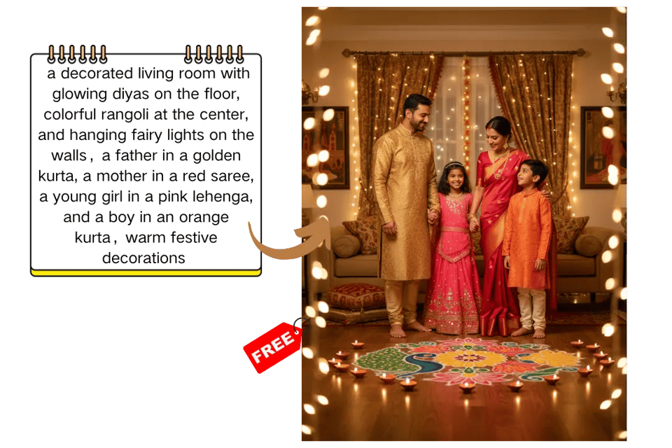 Celebrate Diwali with the Free Gemini AI Diwali Photo Generator