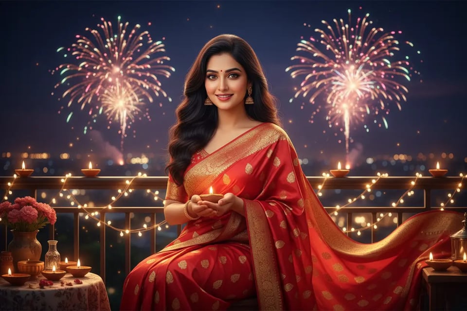 Diwali Girl Photo Prompt