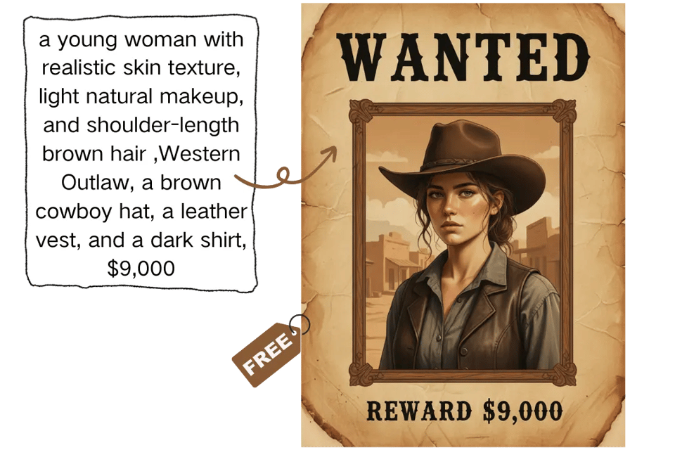 Create Vintage Posters Instantly with Free AI Wanted Poster Generator