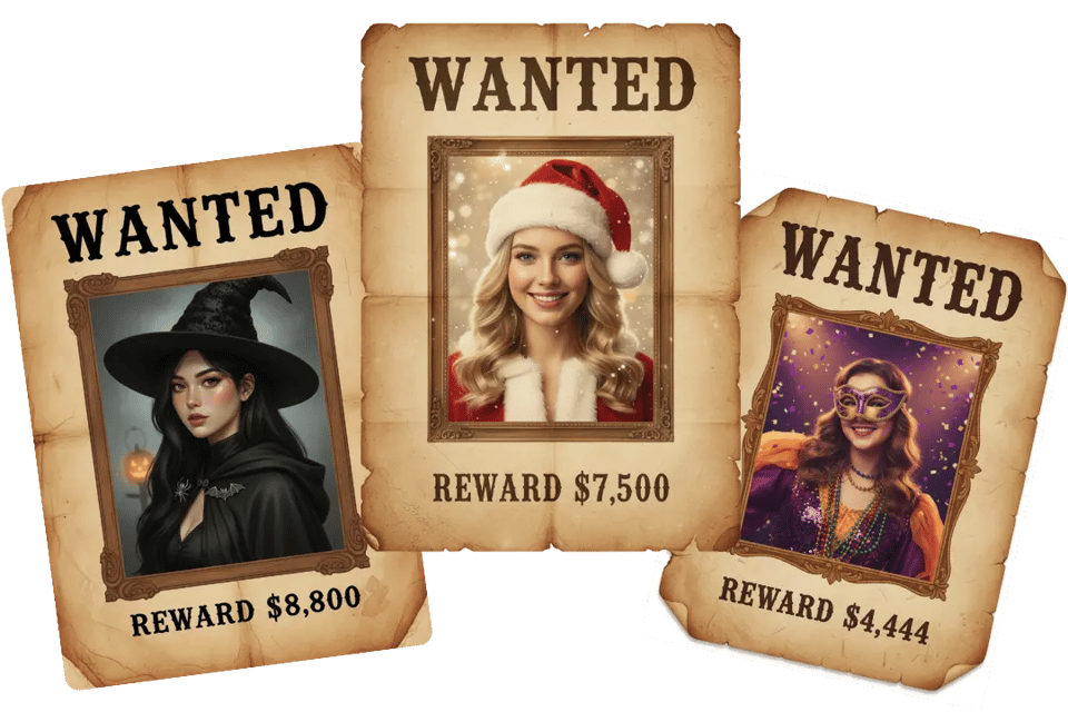 Join the Halloween & Holiday Wanted Poster Trend