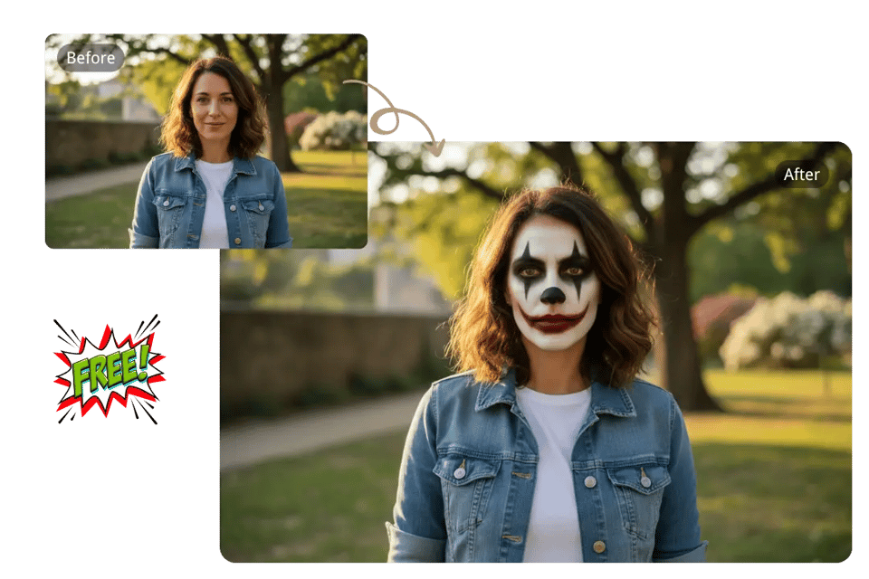 免费 AI 小丑滤镜,打造创意十足、趣味横生的造型