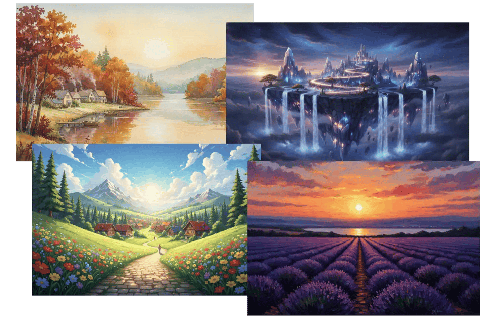 Explore Diverse Landscape Styles and Creative Moods