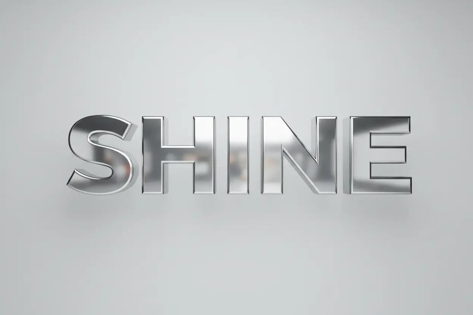 Chrome 3D Text