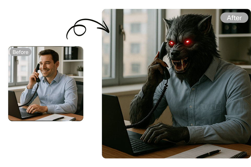 Kinoähnliche Werwolf-Transformation