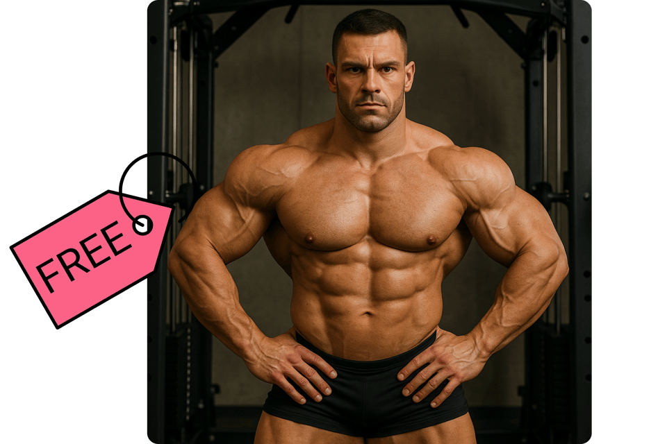 Hohe Qualität, druckfertige KI-Muskelkunst