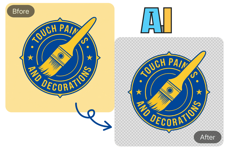 One-Click Remove White Background from Logo