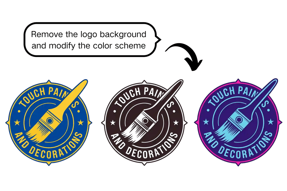 Custom Logo Editing After Background Removal