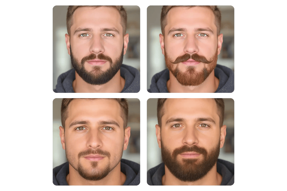 Try On Different Beard & Facial Hair Styles for Men