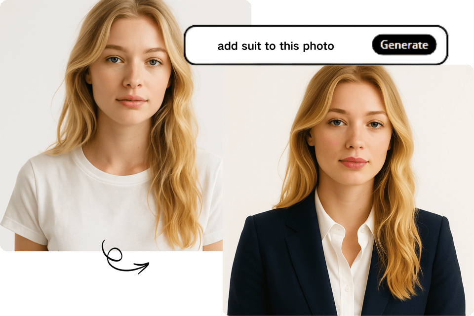Add a Suit to Your Photo Online Free in One Click