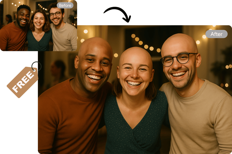 Group Fun with Bald Filter Free Online