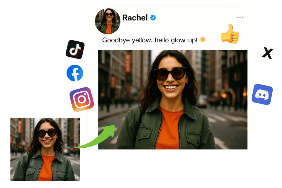 Instant Teeth Whitening for Social Media Selfies