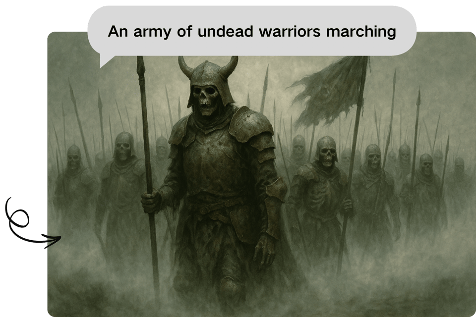 Créer de l'art de fantaisie sombre à partir de texte