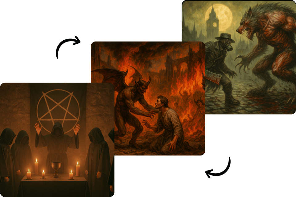 Art de fantaisie sombre de qualité supérieure