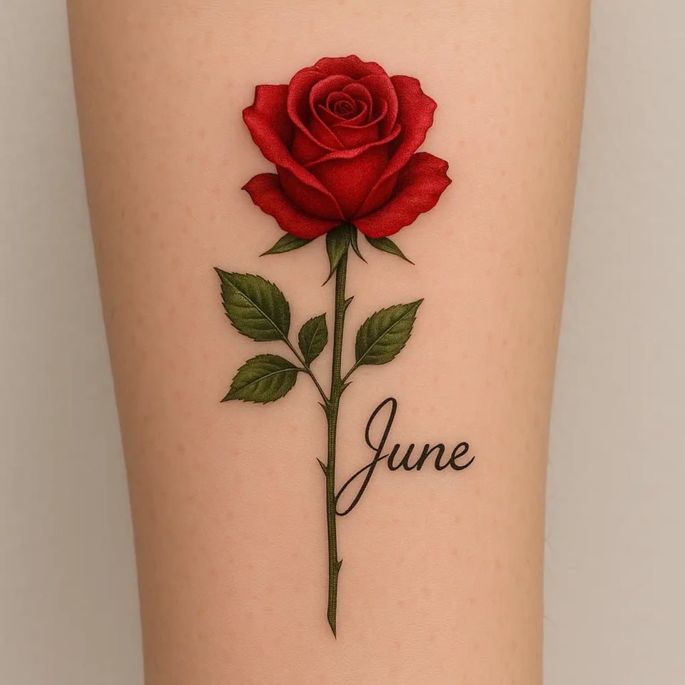 Fleur de Naissance de juin – Rose