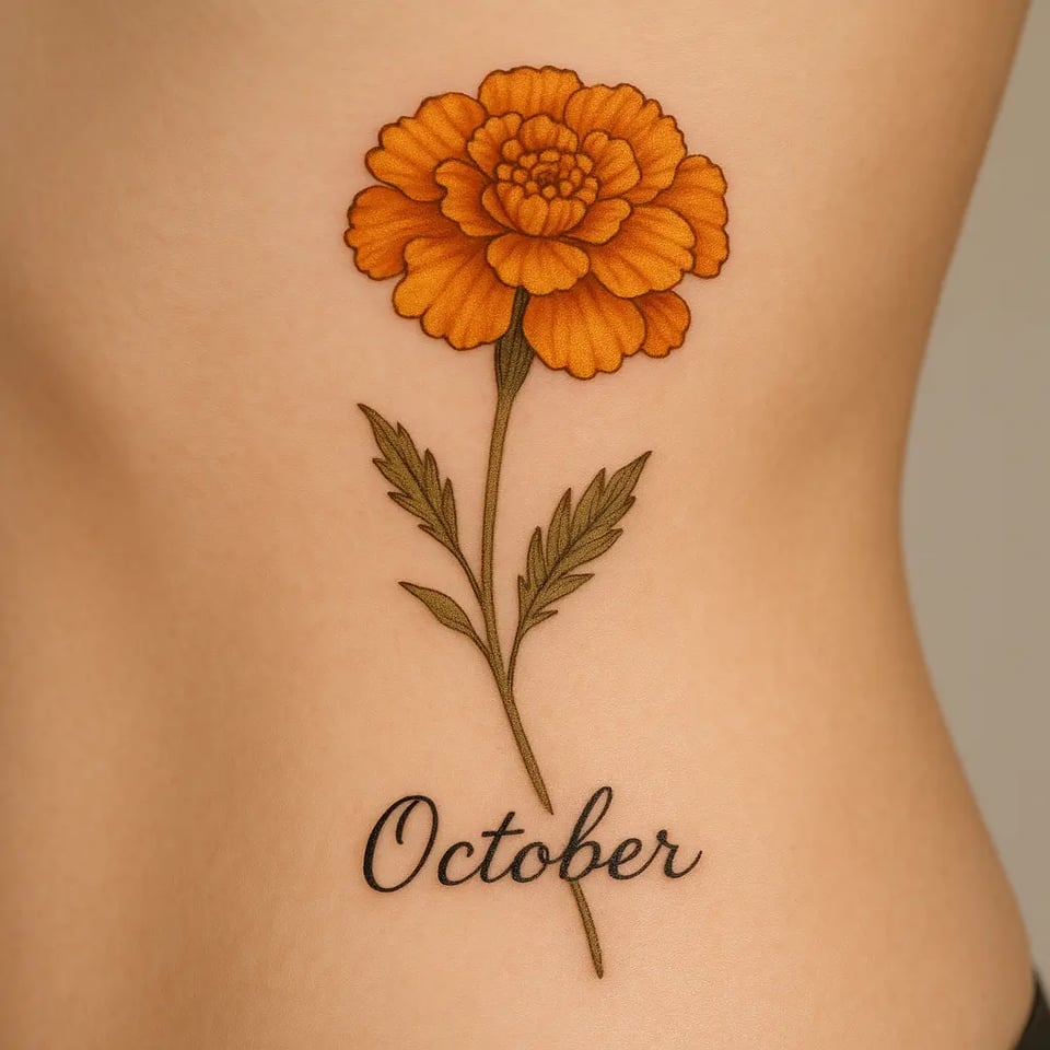 Fleur de naissance octobre – Souci