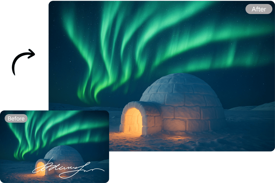 Supprimez les signatures et cachets manuscrits