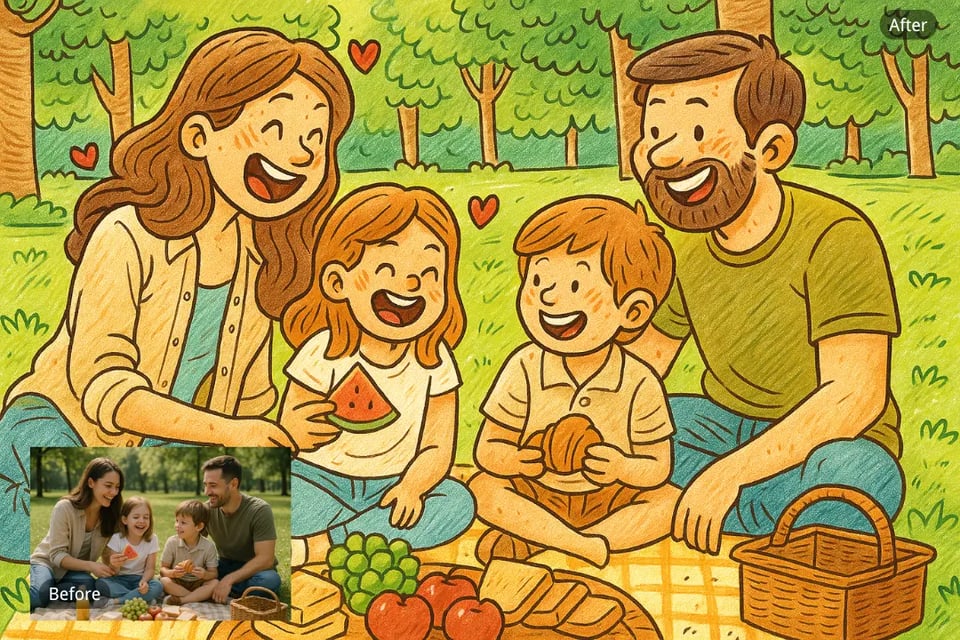 Transformez vos photos en dessins pour des souvenirs mémorables