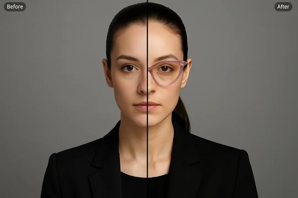 Generate Marketing Visuals with AI Glasses Changer