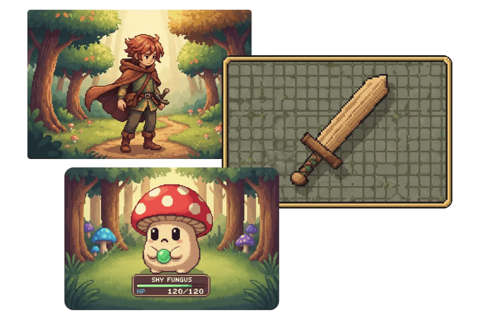 Build a Complete Sprite World of Characters, Items, and Environments