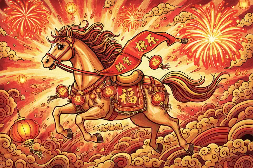 High-Res Downloads of Chinese New Year Horse Art