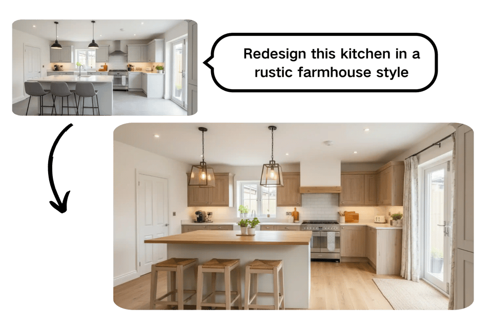 Seamless Kitchen Design AI Style Exploration