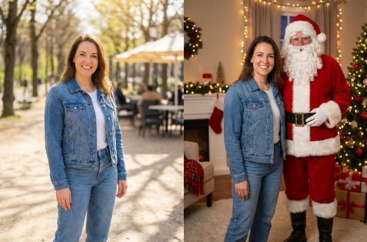 Apply a Christmas Background That Matches Any Scene