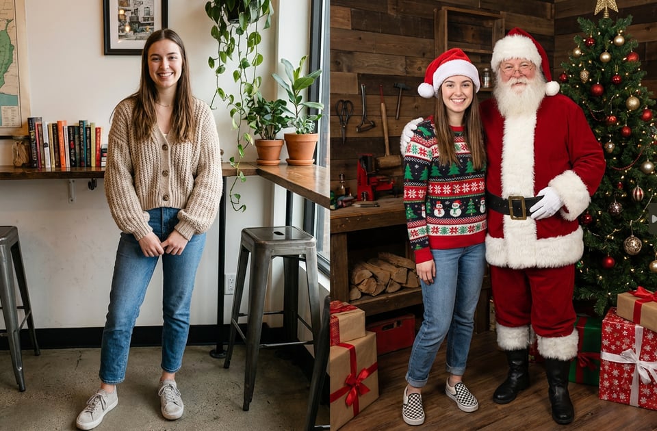 Turn Your Outfit into a Christmas-Themed Look