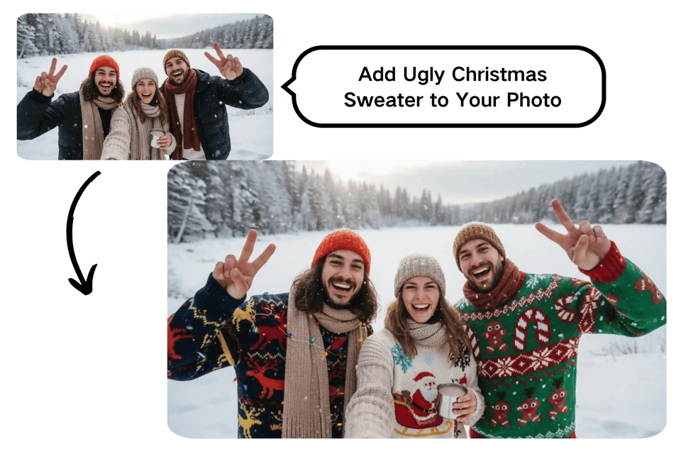 Filtro de Suéter Navideño Feo Gratis Sin Registro