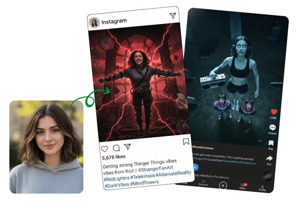 Go Viral: Instant Cinematic Sharing of Your Stranger Things Art