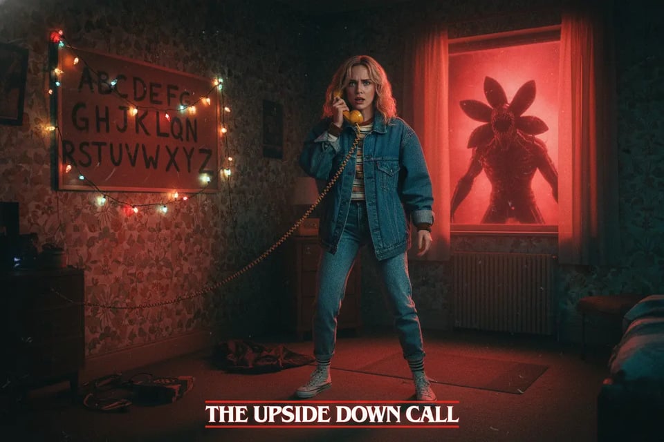 Stranger Things Demogorgon Window Suspense