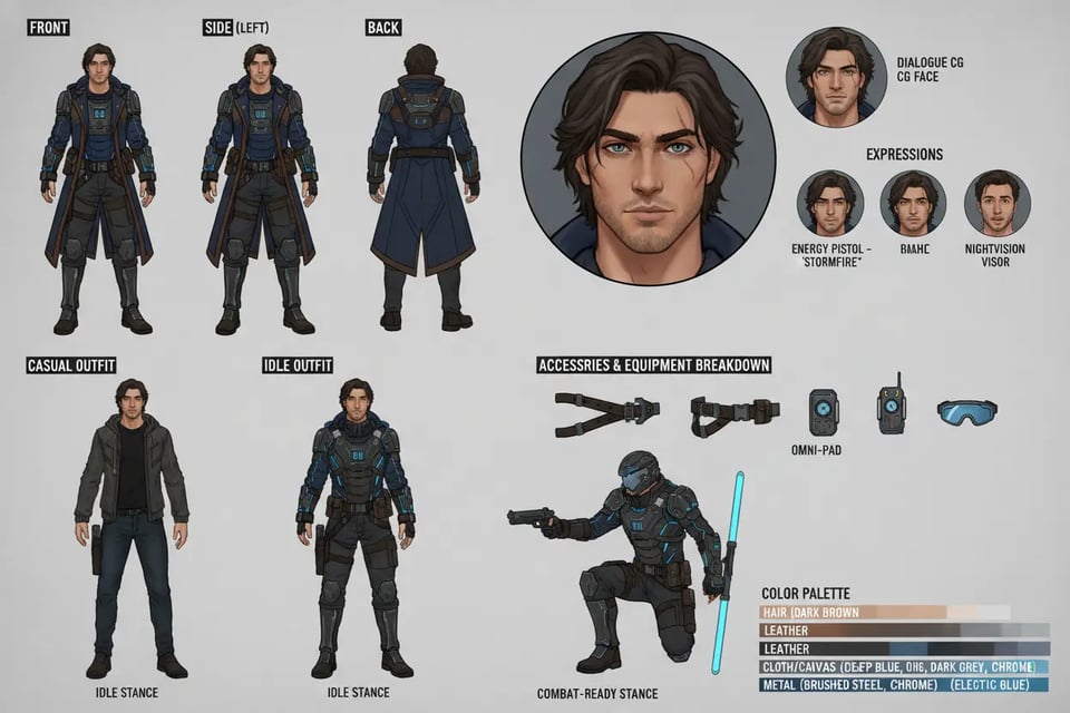 Consistent Character Design for Games and Visual Novels