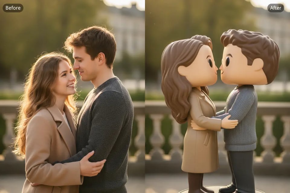 Couple Funko Pop Transformation