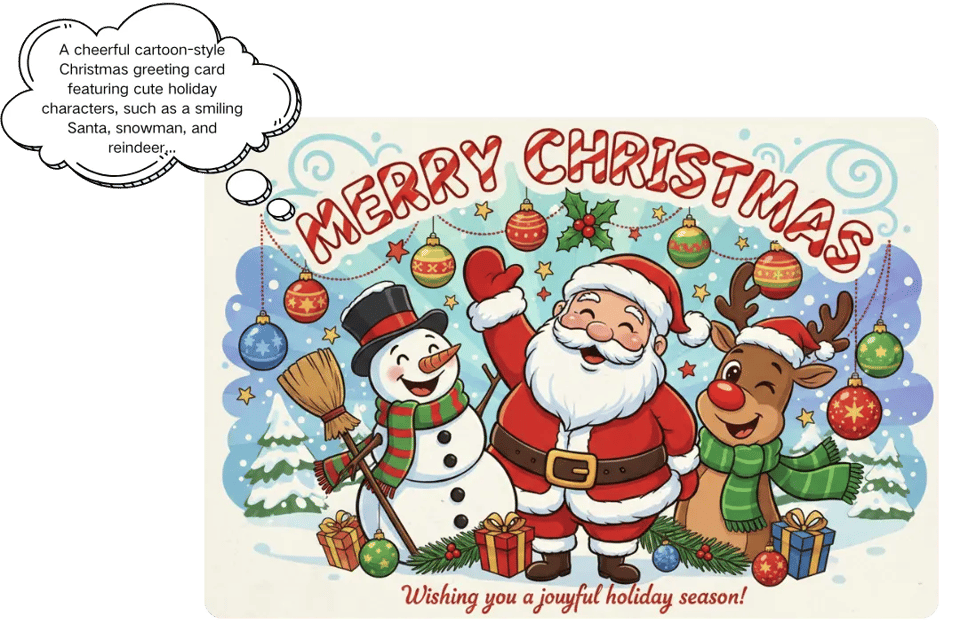 Create Christmas Cards Instantly from Simple Prompts