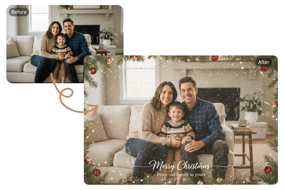 Turn Your Photos into Personalized AI Christmas Cards