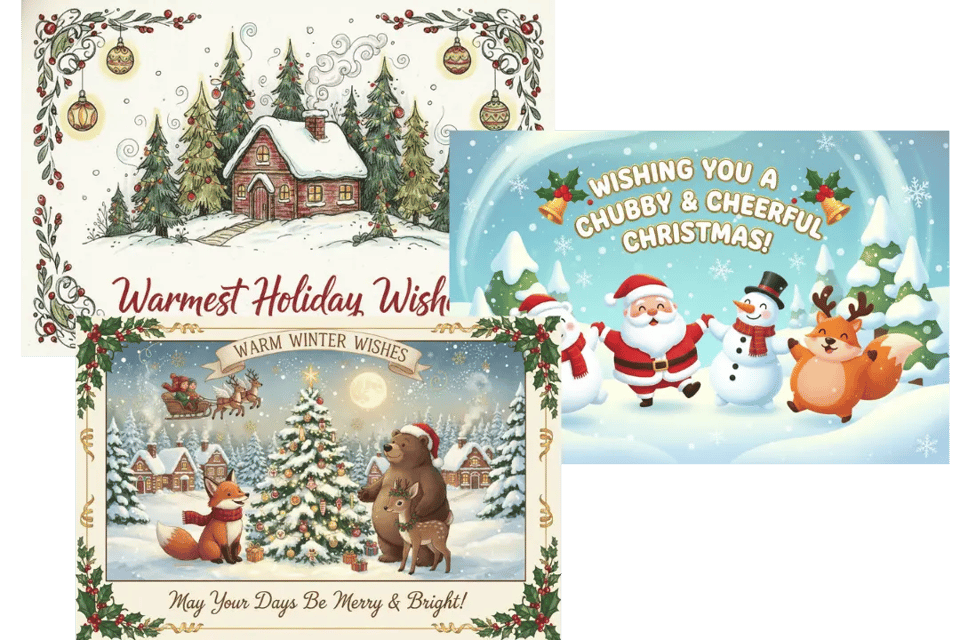 Design Christmas Cards in Any Artistic Style You Like