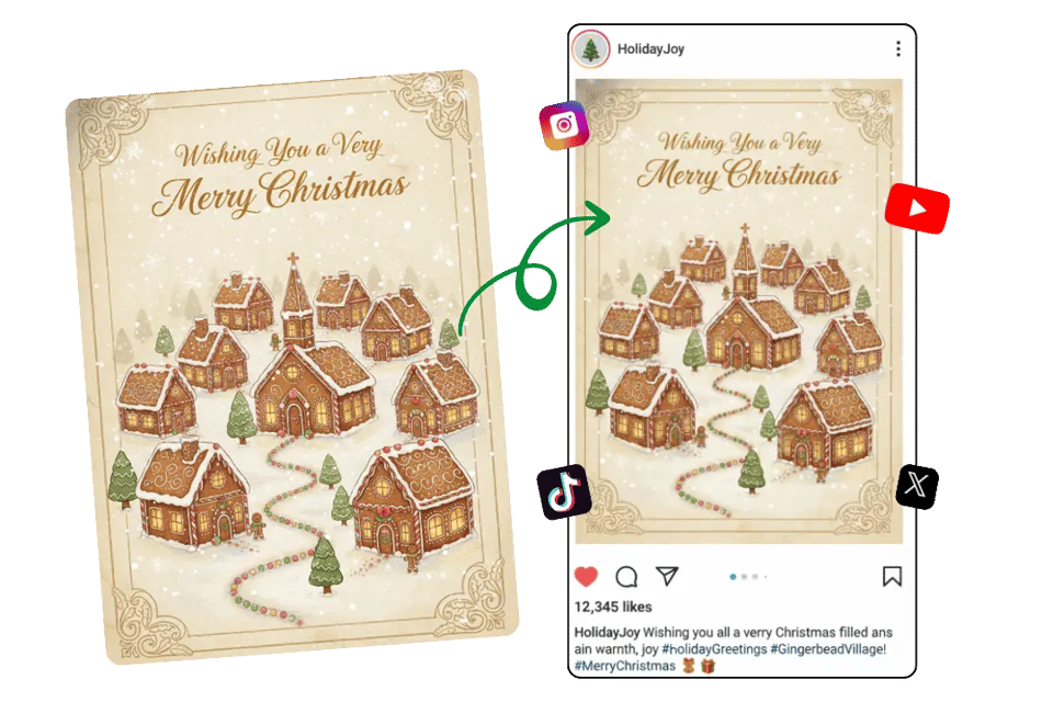 Use a Free AI Christmas Card Generator Anywhere