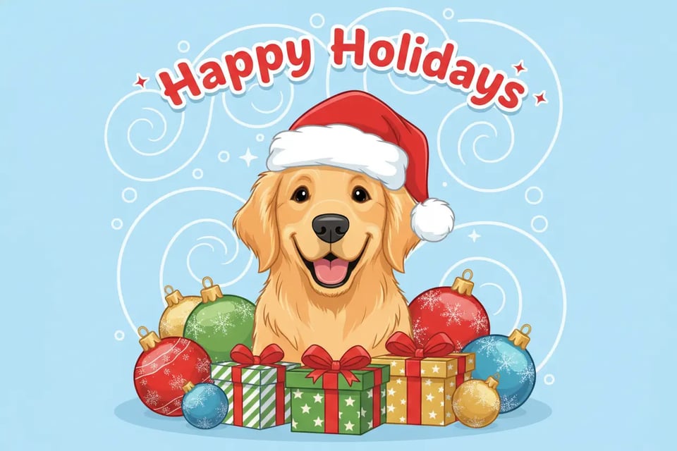 Cute Pet AI Christmas Greeting Card Generator Prompt