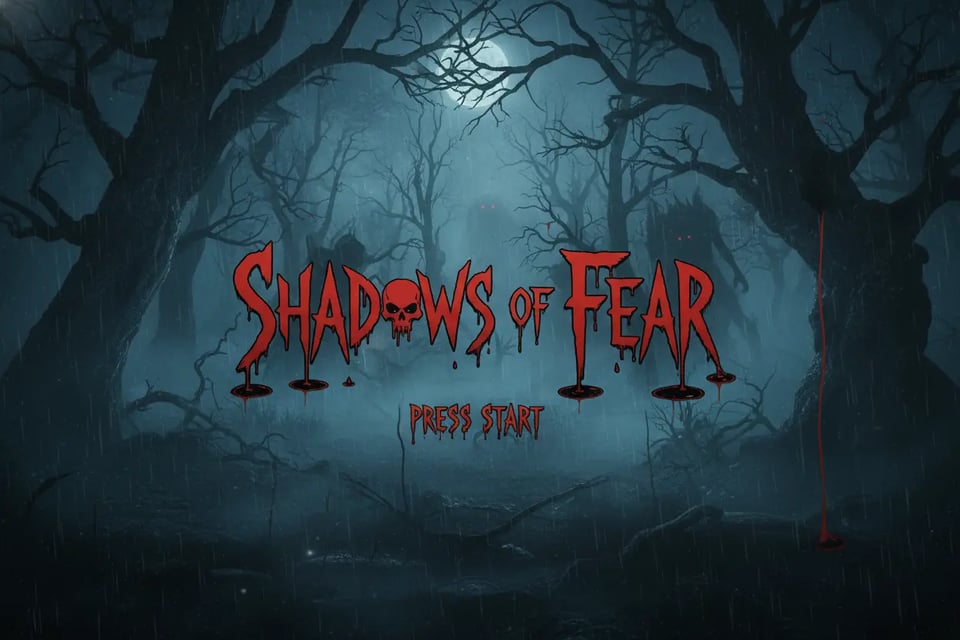 Horror game title screen
