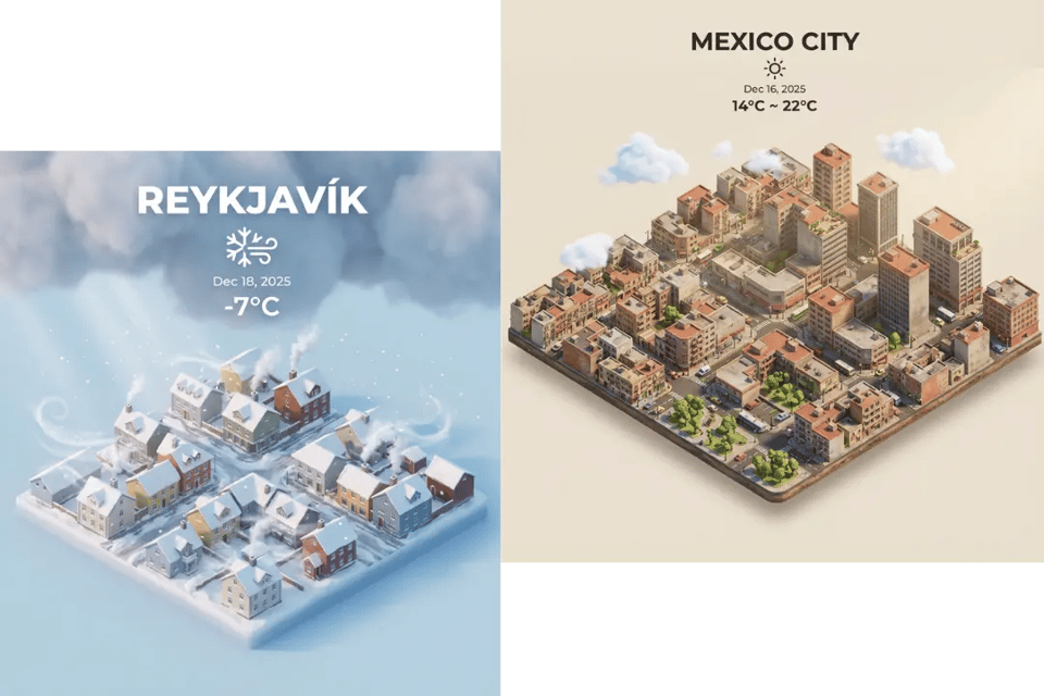 Advanced 3D City Weather Rendering Powered by Nano Banana Pro
