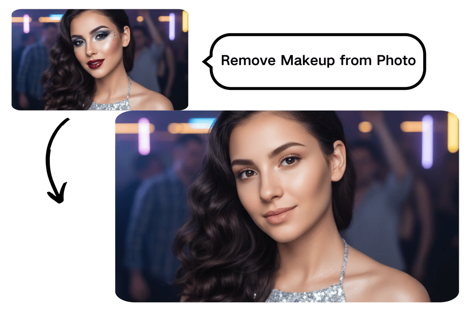 Remove Makeup from Photo with One Click Online