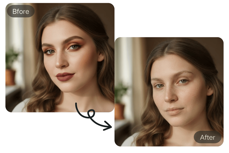 Smart AI Makeup Remover for Realistic Results