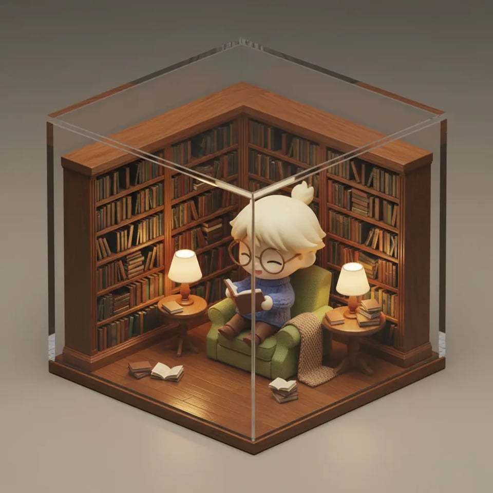 Reading Corner 3D Miniature Room