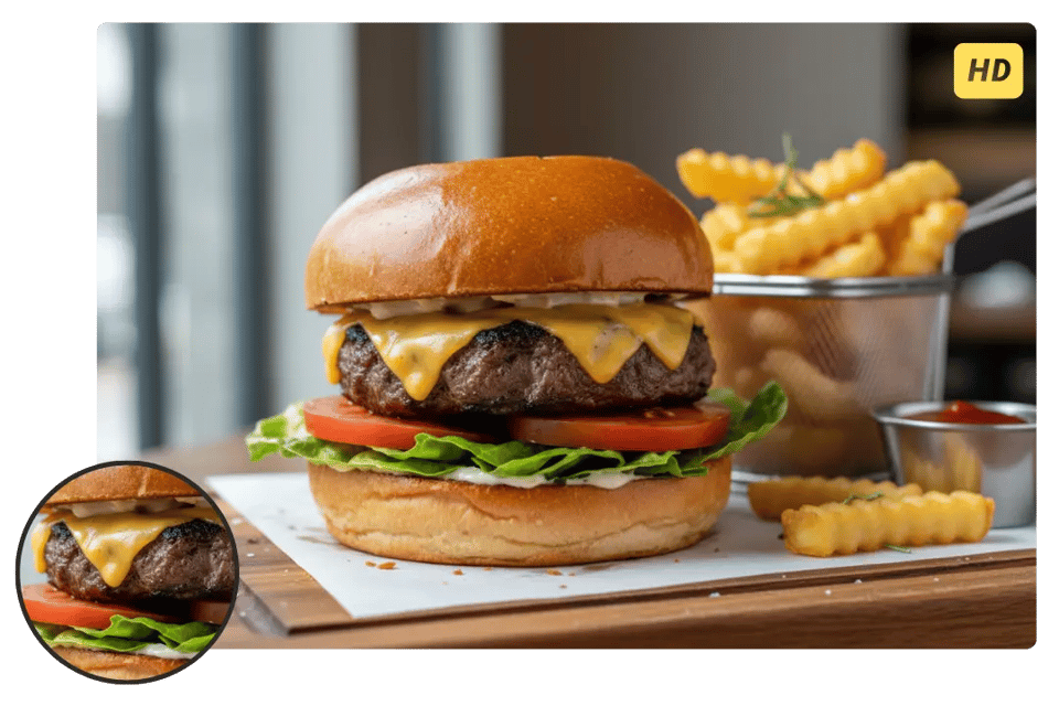 Produce Realistic Food Images for Real Scenarios